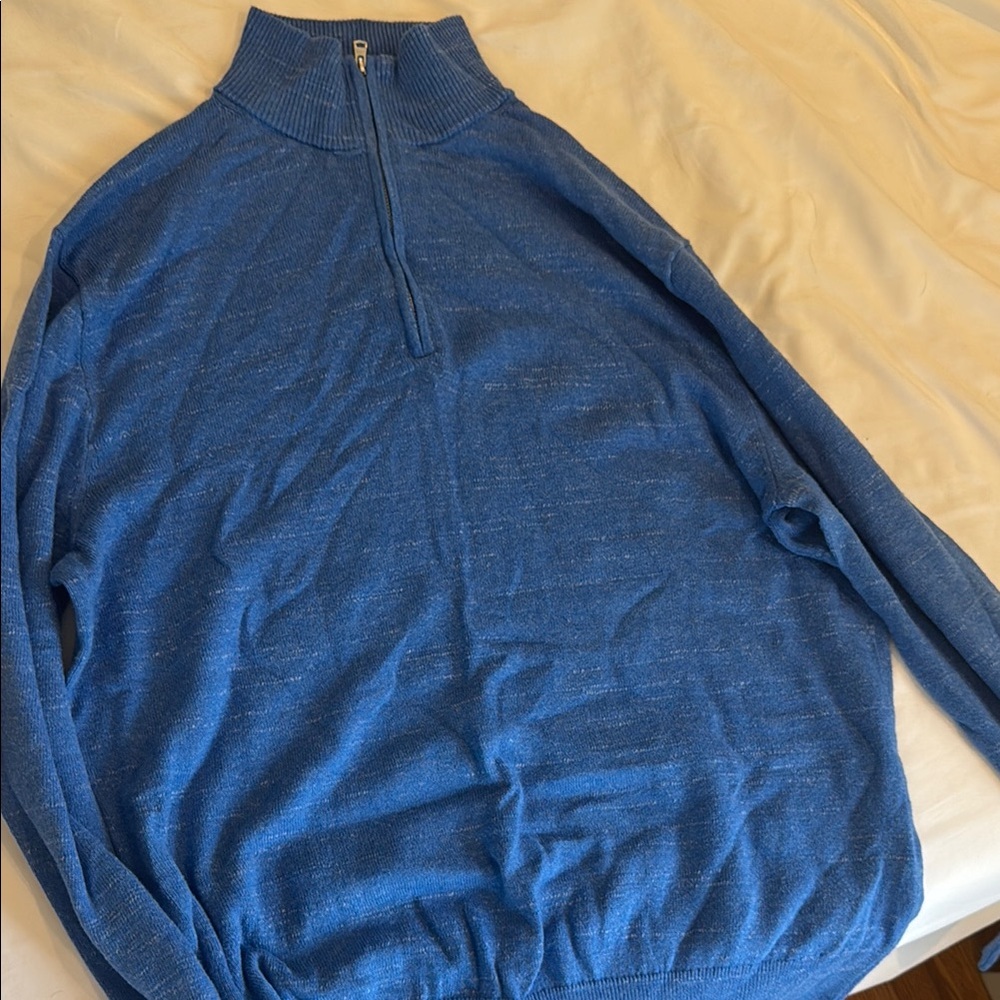 J. Crew Blue Zip Up Sweater